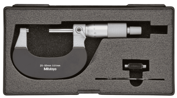 Mitutoyo 102 302 Outside Micrometer With Ratchet Stop Range 25 50mm