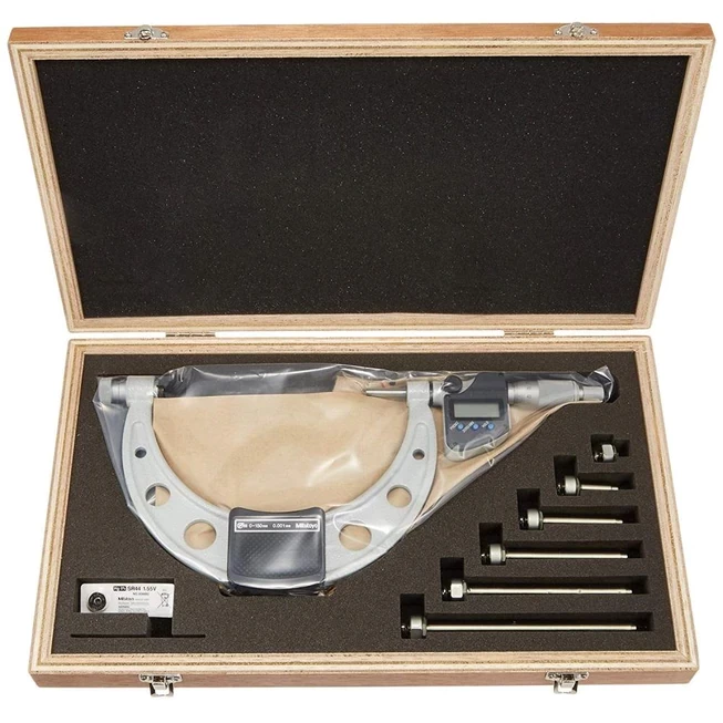 Mitutoyo 340 251 30 LCD Outside Micrometer Interchangeable Anvils 0