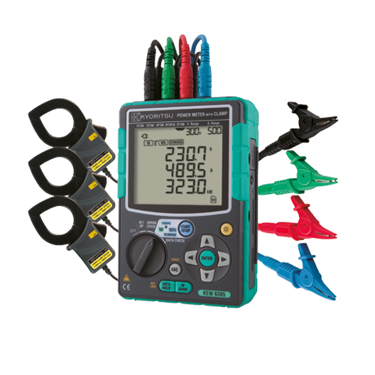 Kyoritsu KEW 6305-01 Power Meter Kit, True RMS