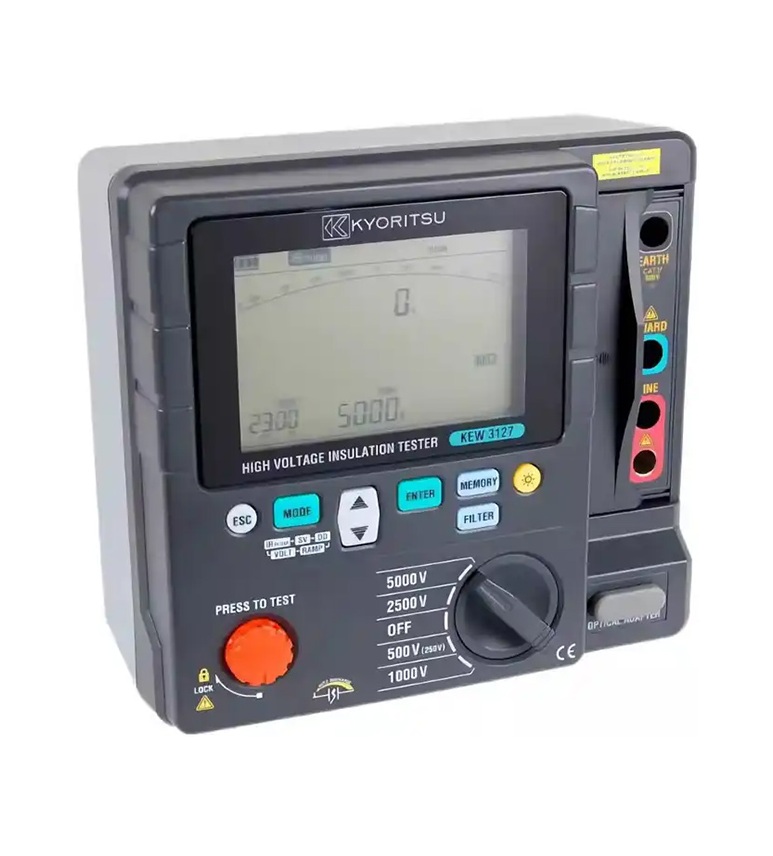 Kyoritsu 3127 High Voltage Insulation Tester, 250V to 5000V