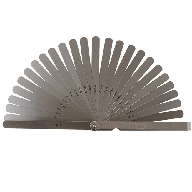 Mitutoyo 184-303S Thickness Feeler Gage 0.05 To 1mm 28 Leaves