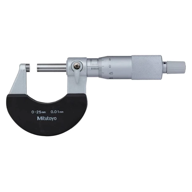 Mitutoyo 102-301 : Outside Micrometer With Ratchet Stop, Range 0-25mm
