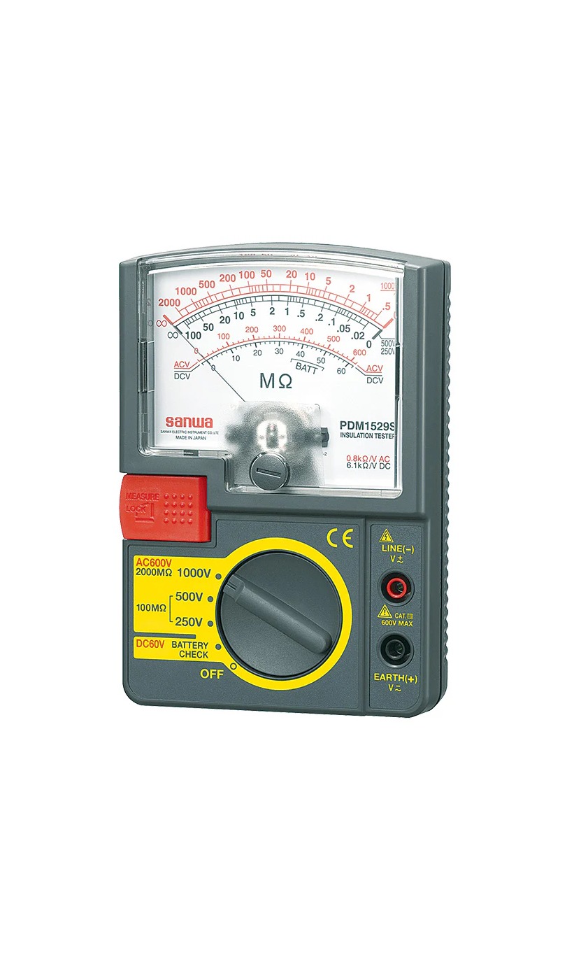 Sanwa PDM1529S | 1000V / 500V / 250V Analog Insulation Tester / Portable Insulation Resistance Meter