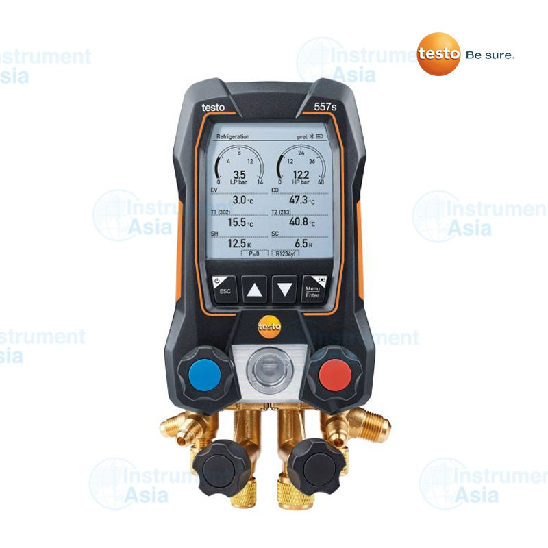 Testo 557 : Digital Manifold Kit - With Bluetooth + 4 Filling Tubes