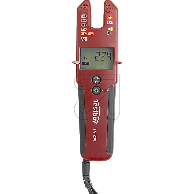 Testboy TV 230 Two-pole voltage tester with current measuring