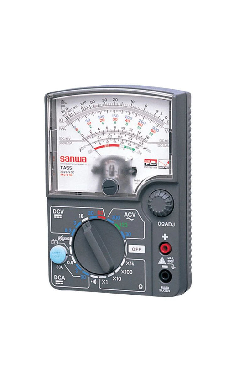 Sanwa TA55 Analog Multimeter 30A Range for Automotive Applications