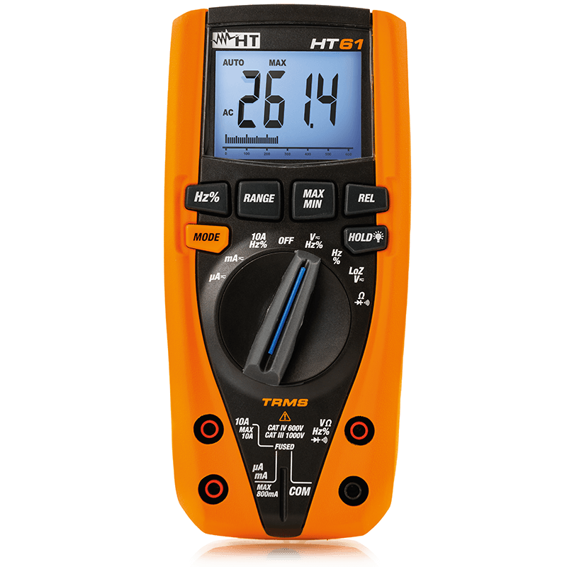 HT Instruments HT61 TRMS Digital Multimeter with 6000 counts current up to 10A
