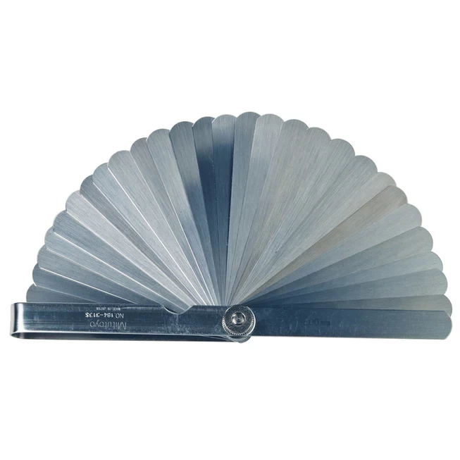 Mitutoyo 184-313S Thickness Feeler Gage 0.05 To 1mm 28 Leaves 100mm Long Leaves