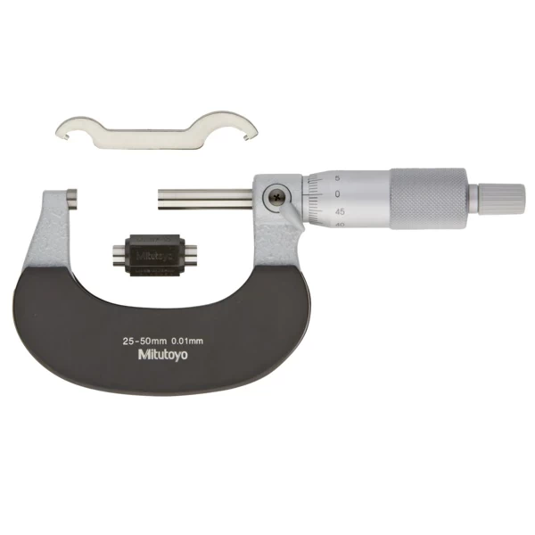 Mitutoyo 102-302 : Outside Micrometer With Ratchet Stop, Range 25-50mm
