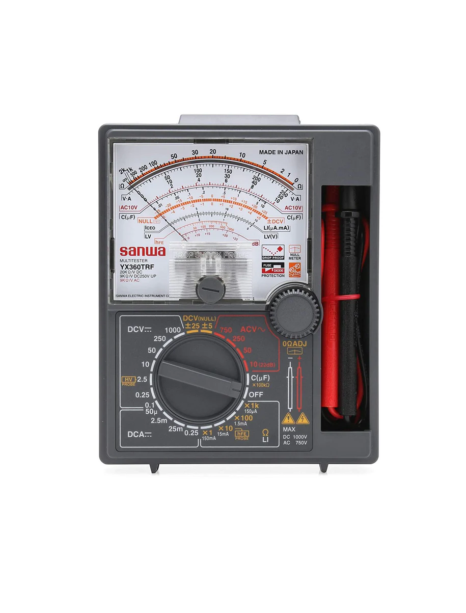 Sanwa YX360TRF Analog Multimeter with Built-In Case