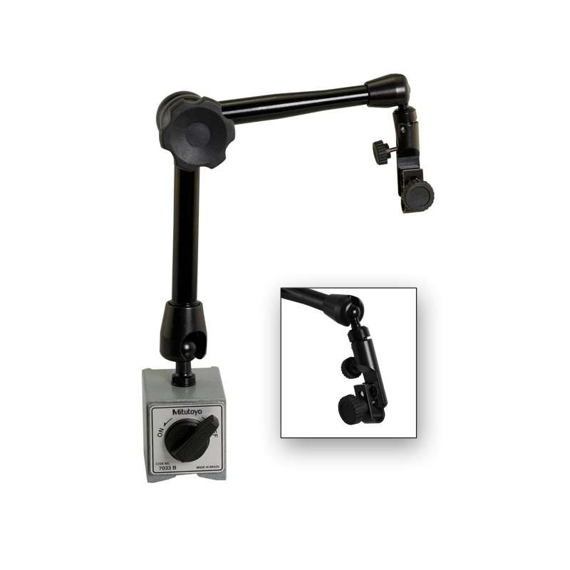 Mitutoyo 7033B : Magnetic Base With Hydraulic Lock For 3/8" And 8mm Stem