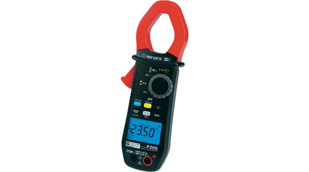 F205 True RMS AC/DC Digital Power Harmonic Clamp Meter