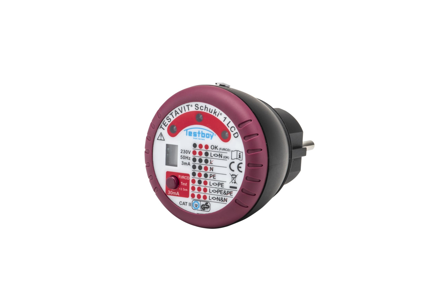 Testavit Schuki 1 LCD Socket outlet testers with FI/RCD test