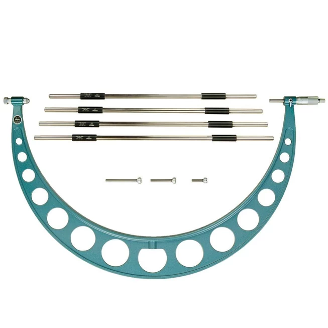Mitutoyo 104-154 Outside Micrometer With Interchangeable Anvils, Range 20-24"