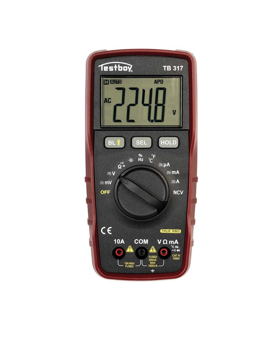 TESTBOY 317 Digital Multimeter CAT IV 1000 V and until 1000 Volt AC