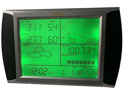 MISOL1080 Professional Weather Station/PC Connection Wind Speed Wind Direction rain Meter Pressure Temperature Humidity/with Solar Charge Function(Outdoor)