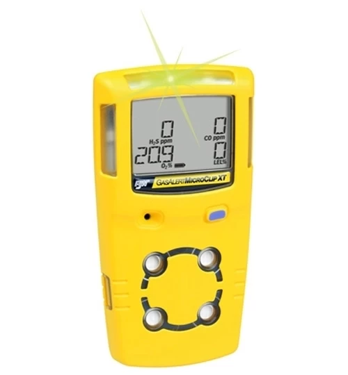BW GasAlertMicroClip XL Multi-Gas Detector, % LEL, O2, H2S, CO