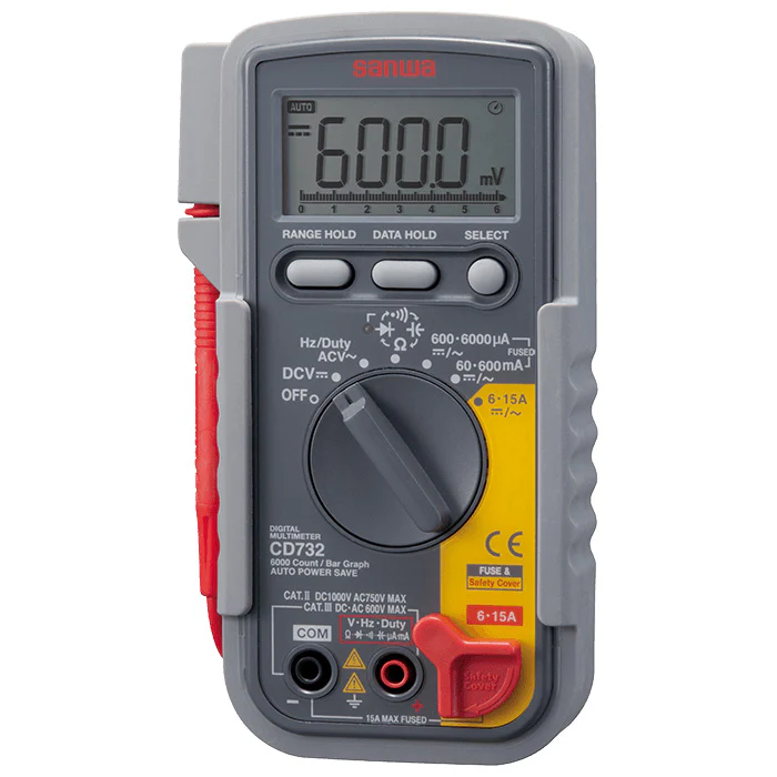 Sanwa CD732 Digital Multimeter with High-Speed Bar Graph & Continuity Buzzer with LED