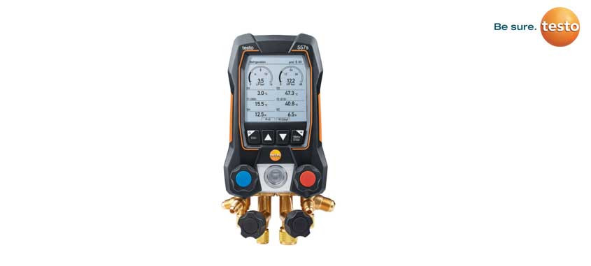 Testo 550s Smart Digital Manifold With Wireless Clamp Temperature Probes+ Hose Fillings