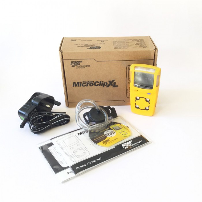 BW GasAlertMicroClip XL Multi-Gas Detector, % LEL, O2, H2S, CO