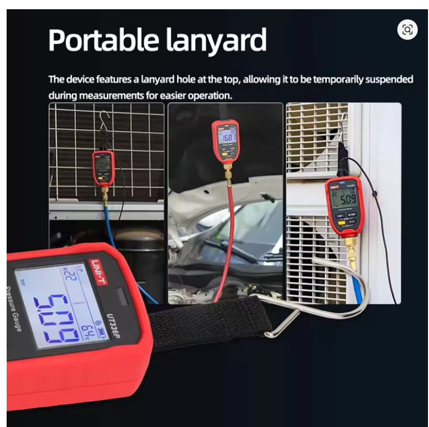 UNI-T UT336P Wireless Pressure Gauge  -1 to 60bar Offline Data Logging for Refrigeration Heat Pump